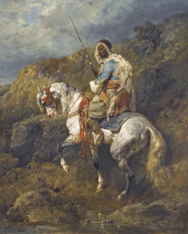 ARAB HORSEMAN by Adolf Schreyer