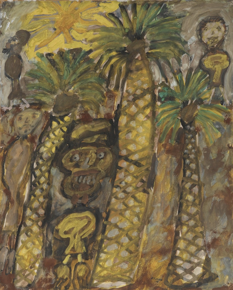 PALMIERS AUX BEDOUINS (PALM TREES WITH BEDOUINS) by Jean Dubuffet