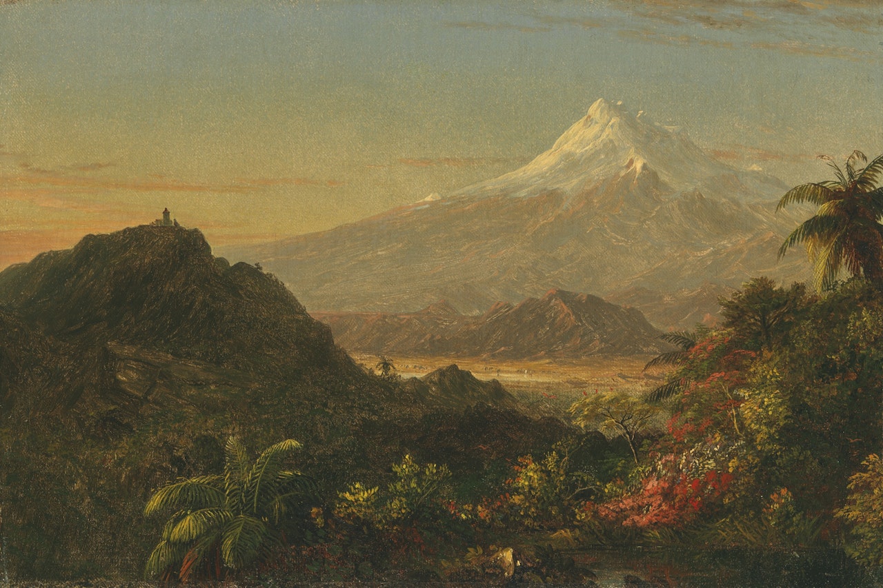 SOUTH AMERICAN LANDSCAPE (STUDY FOR CHIMBORAZO) by Frederic Edwin Church