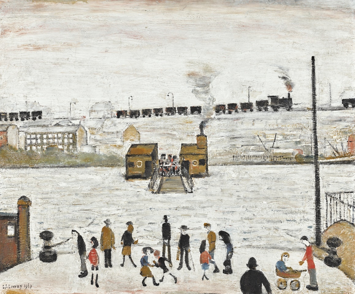 THE FERRY AT BLYTH by Laurence Stephen Lowry