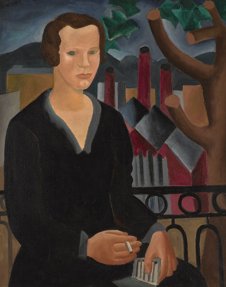 GIRL WITH CIGARETTE  by Christopher Wood