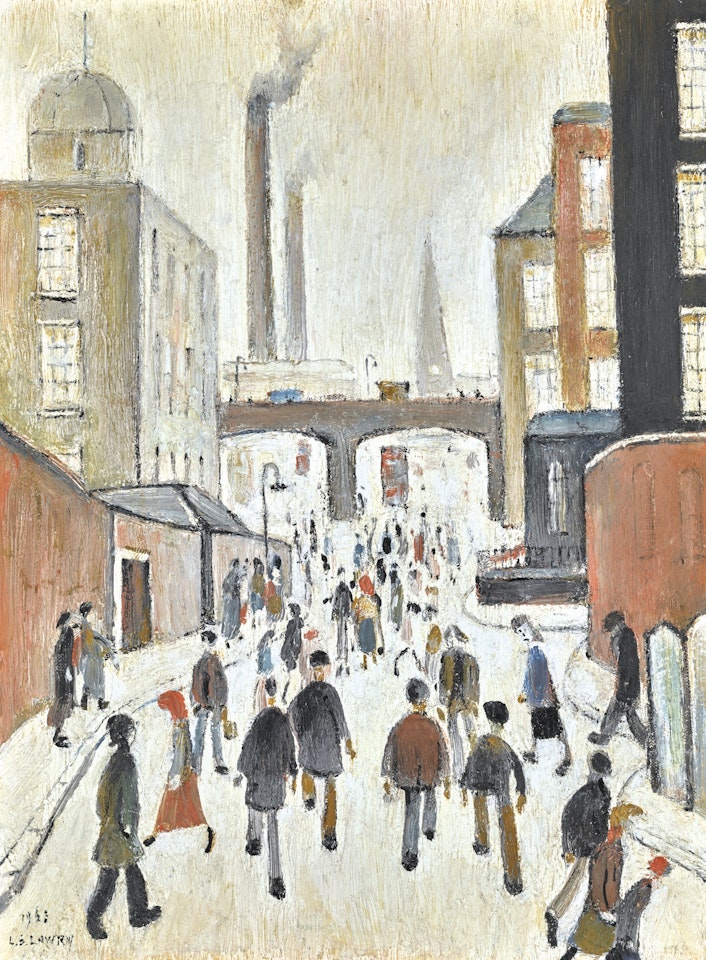LANCASHIRE STREET AND VIADUCT by Laurence Stephen Lowry