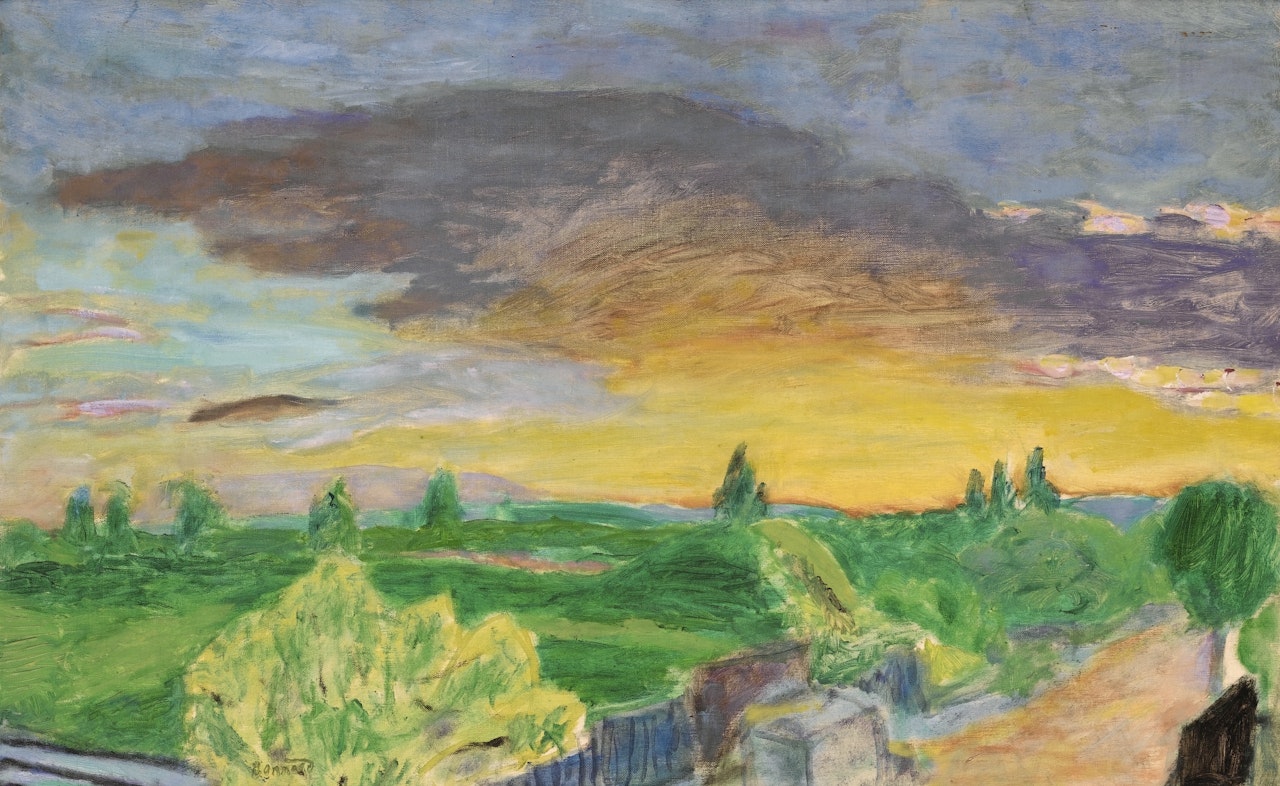 PAYSAGE AU SOLEIL COUCHANT by Pierre Bonnard