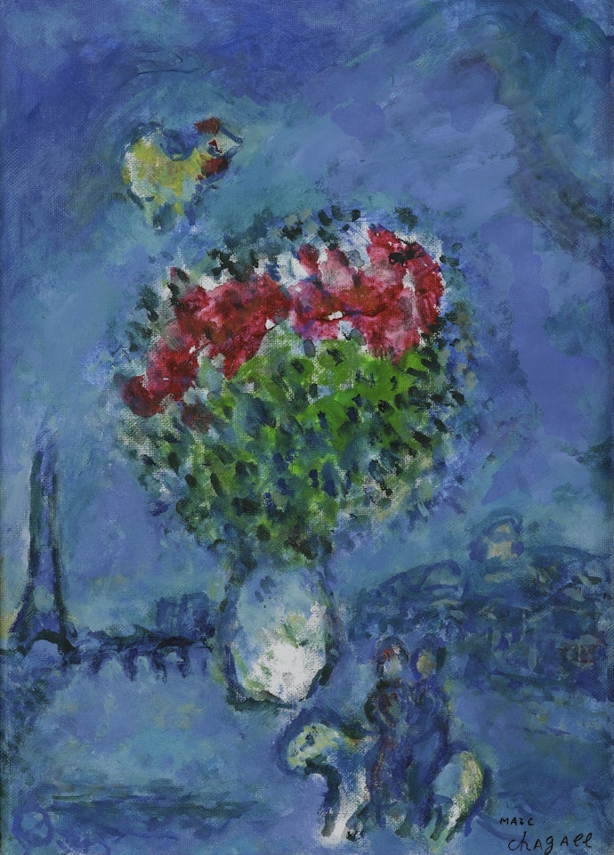 LA PROMENADE VERS PARIS by Marc Chagall