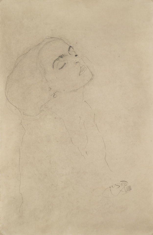 BRUSTBILD EINER FRAU NACH RECHTS (BUST PORTRAIT OF A WOMAN TO THE RIGHT) by Gustav Klimt