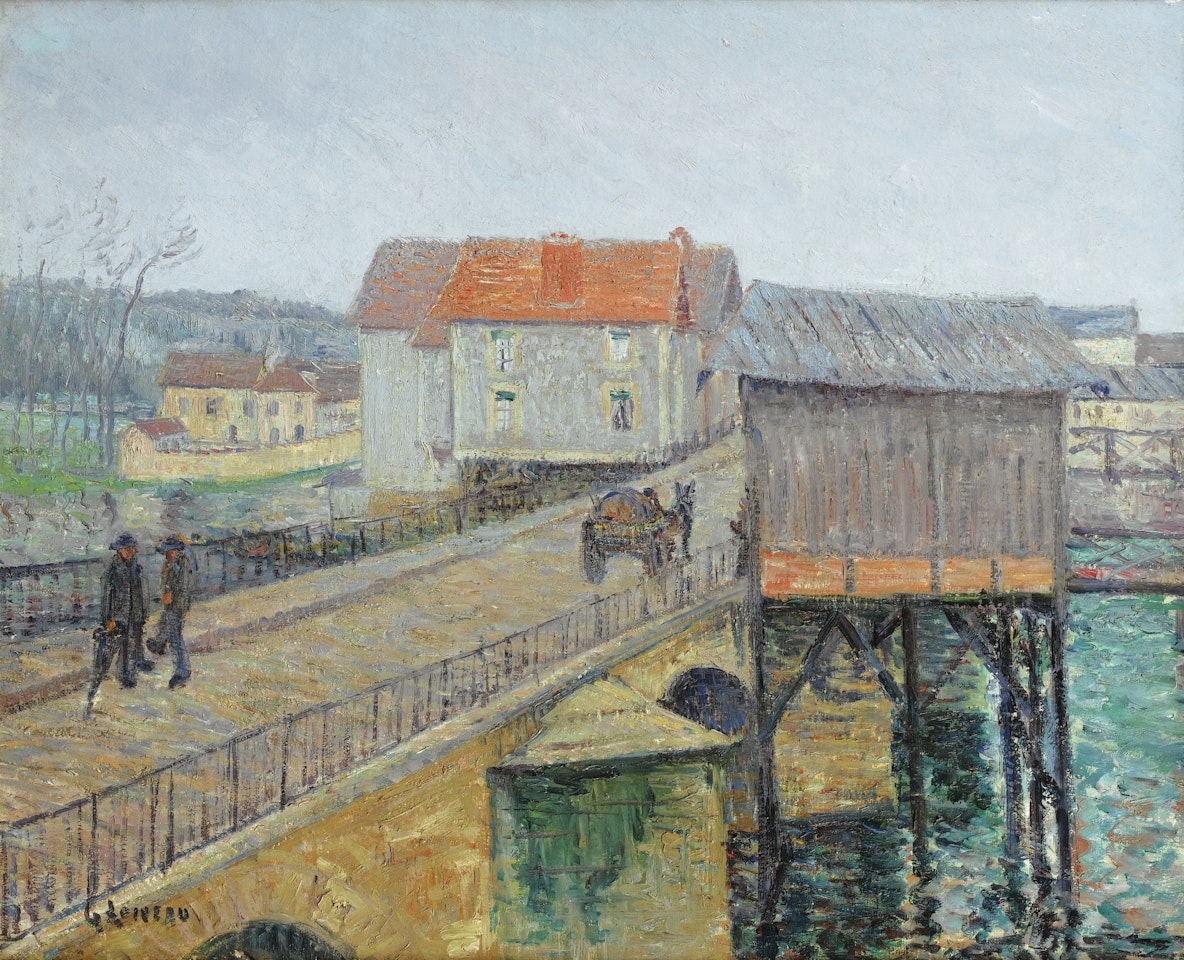 LE PONT À MORET-SUR-LOING by Gustave Loiseau
