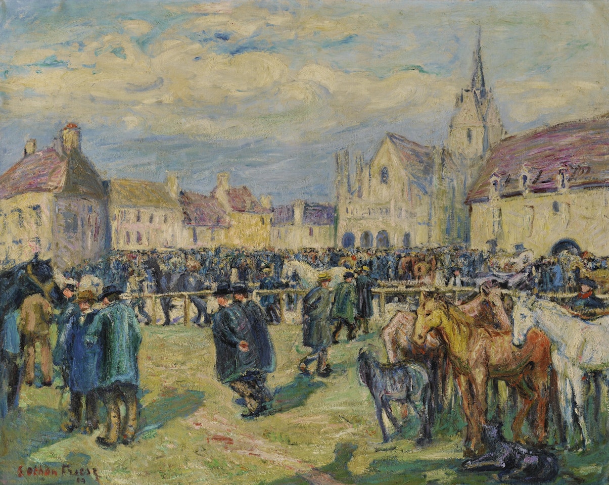 LE MARCHÉ AUX CHEVAUX À FALAISE by Othon Friesz