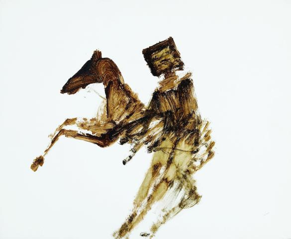 Kelly and Rearing Horse by Sidney Nolan