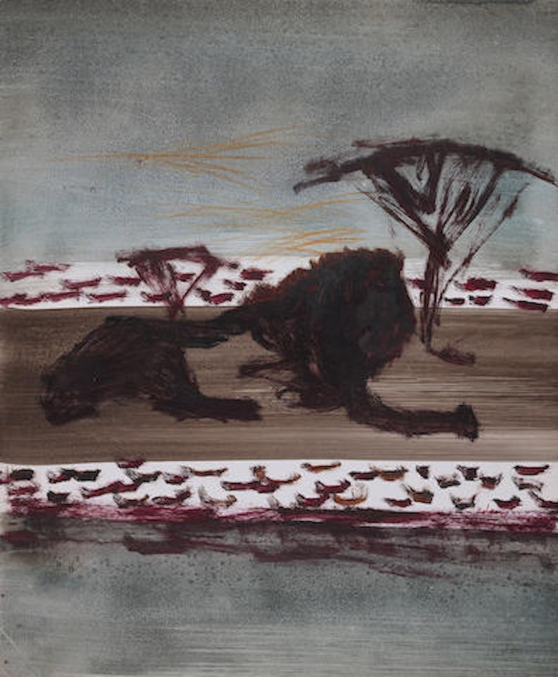 Resting Lion, Africa by Sidney Nolan