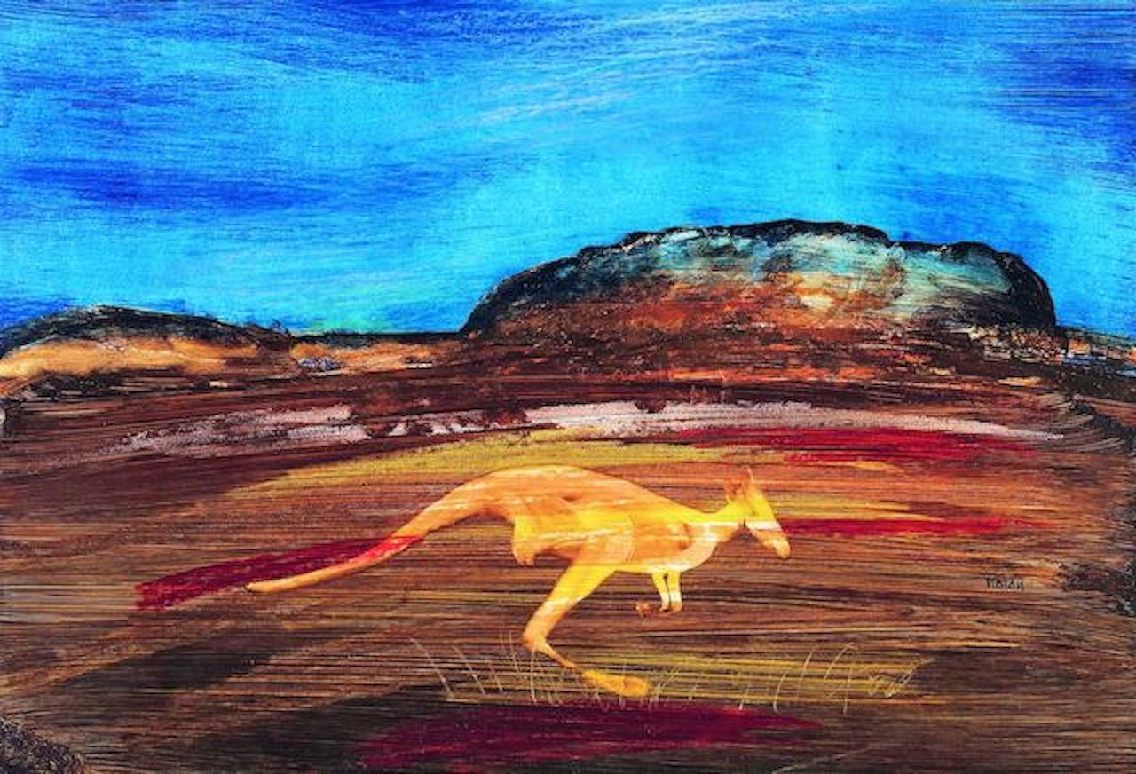 Kangaroo at Ayers Rock by Sidney Nolan