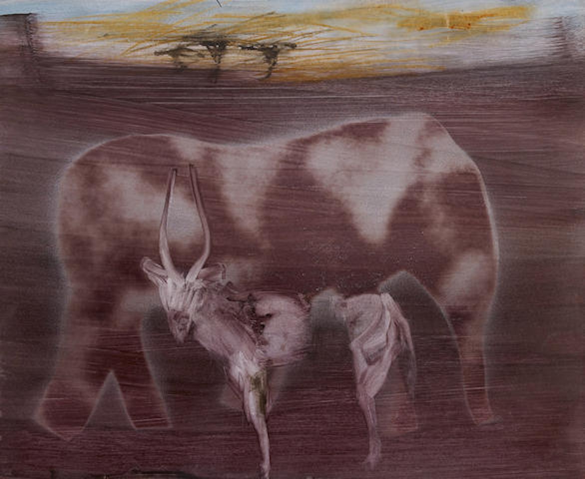 African Elephant and Gazelle by Sidney Nolan