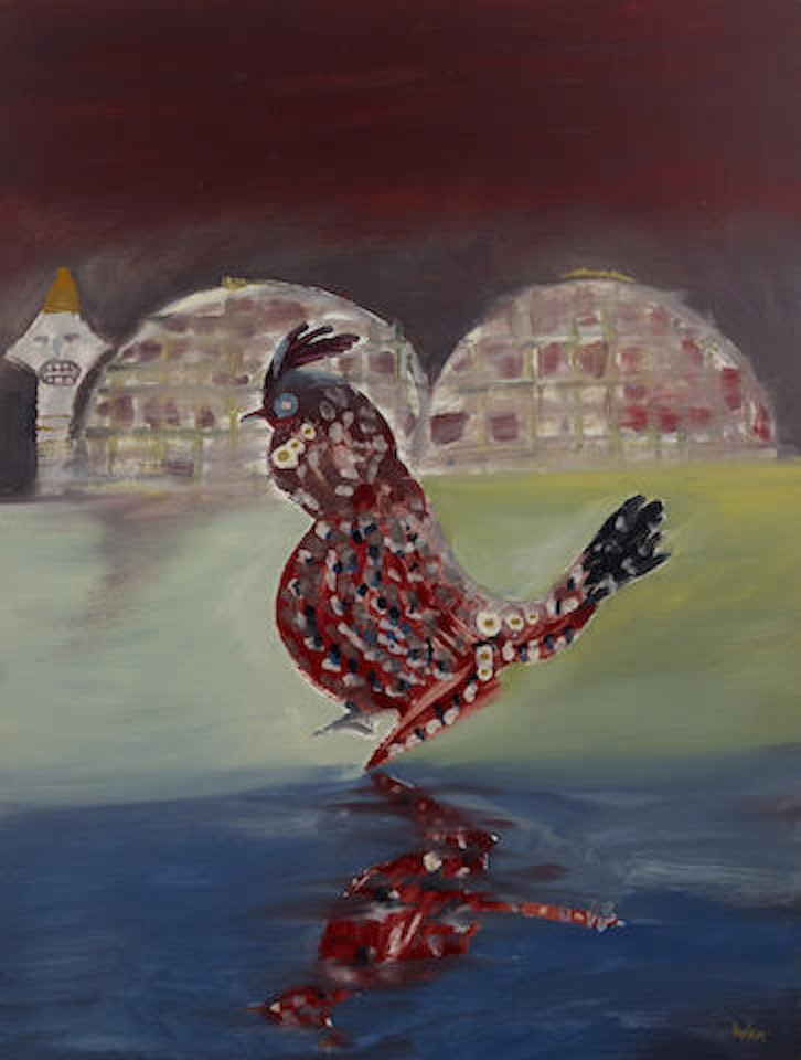 Rooster and Luna Park, St Kilda by Sidney Nolan