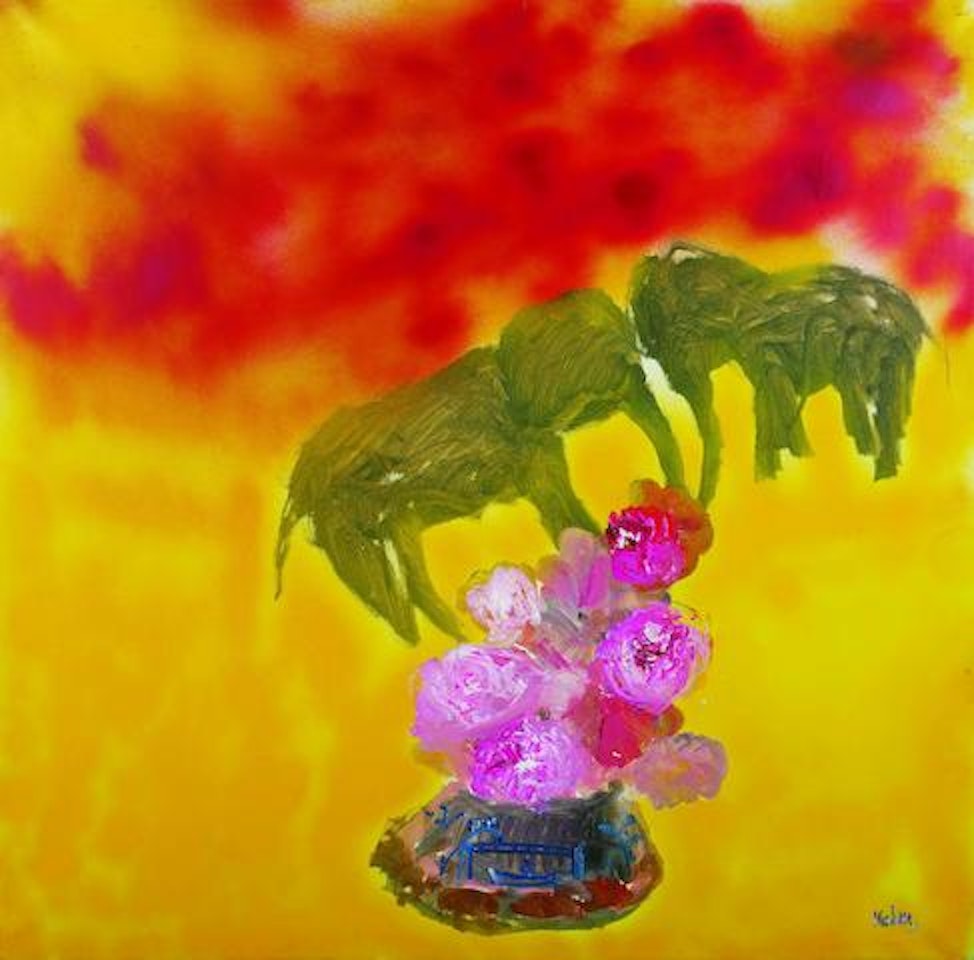 Elephants and Flowers by Sidney Nolan