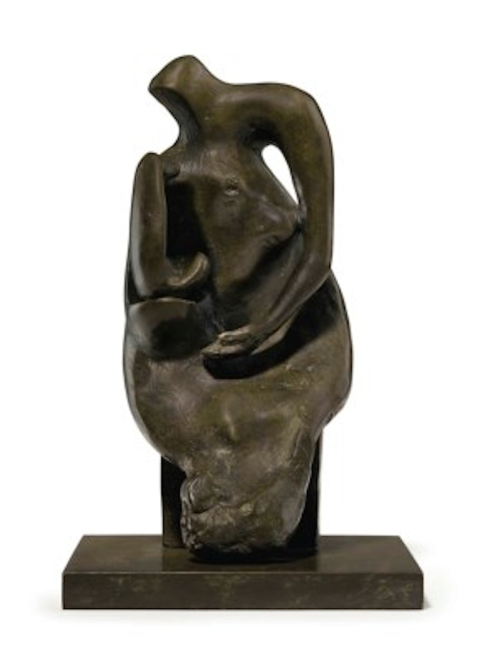 Maquette for Mother and Child: Block Seat by Henry Moore