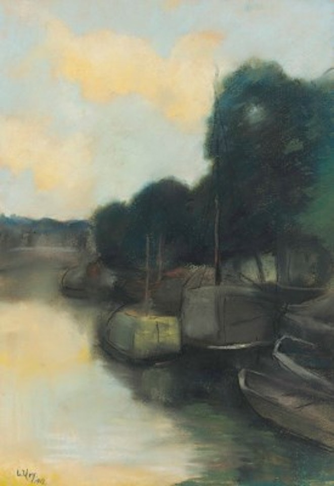 Auf dem Kanal by Lesser Ury