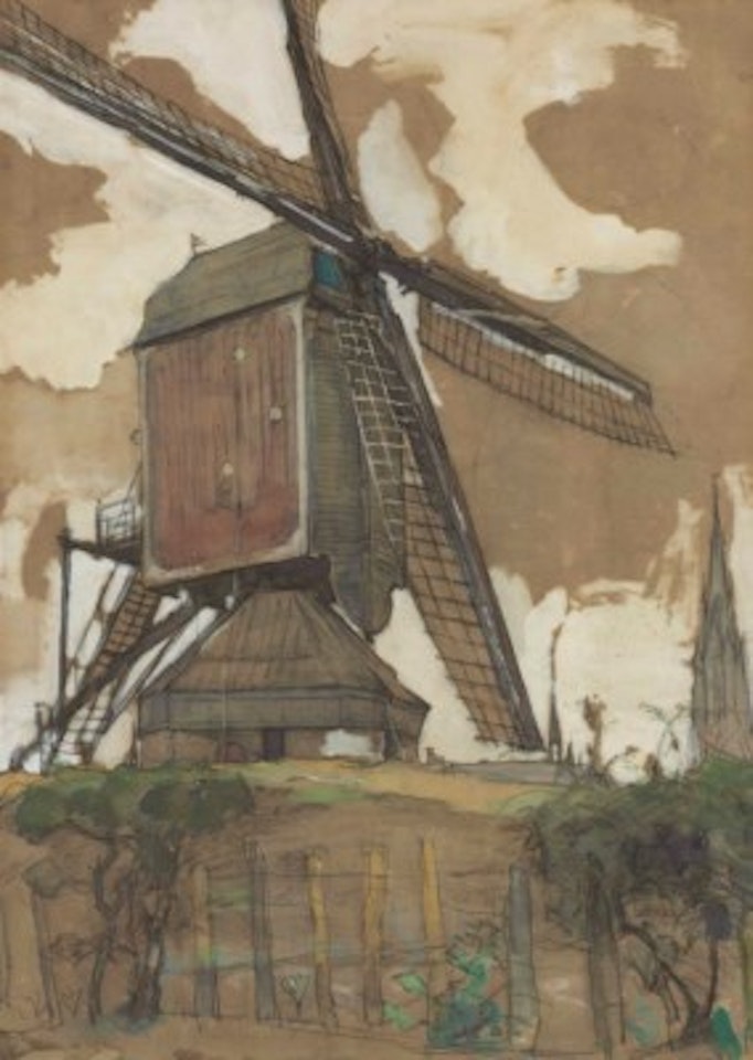 Postmolen in Veghel by Piet Mondrian