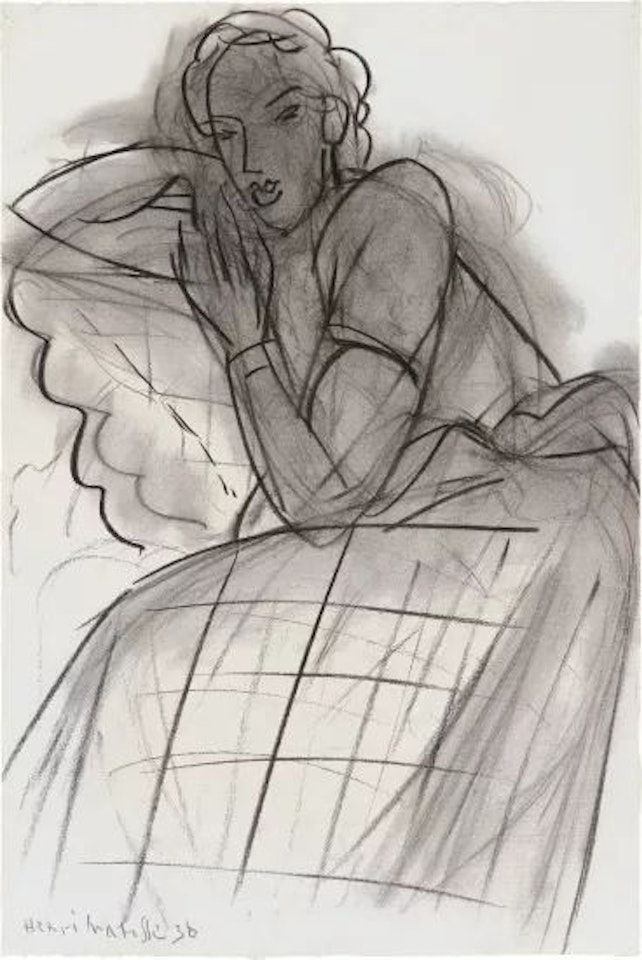 Jeune fille accoudée by Henri Matisse