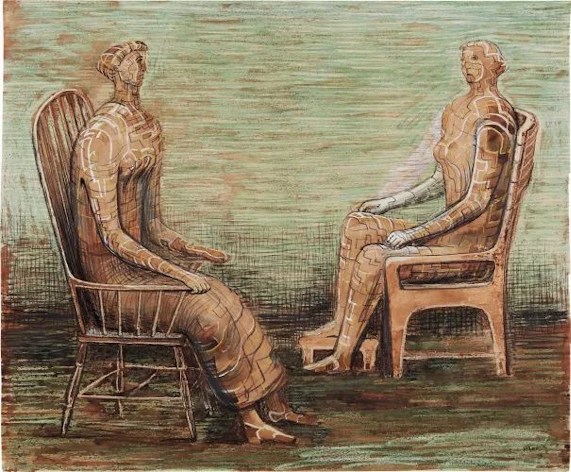 Two Seated Women by Henry Moore