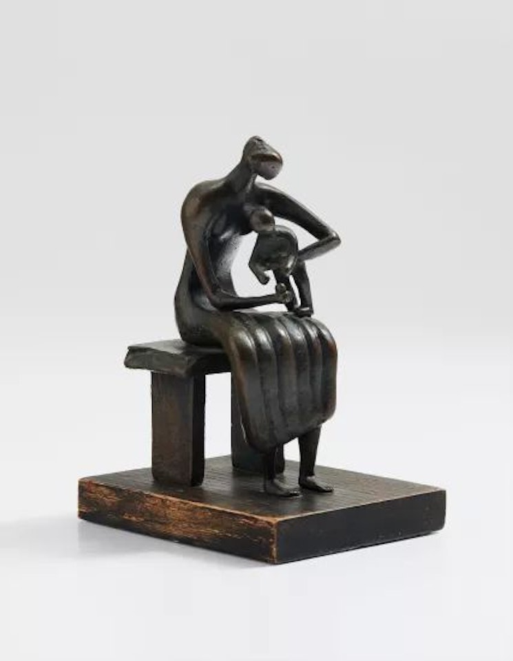 Maquette for Mother and Child with Apple by Henry Moore