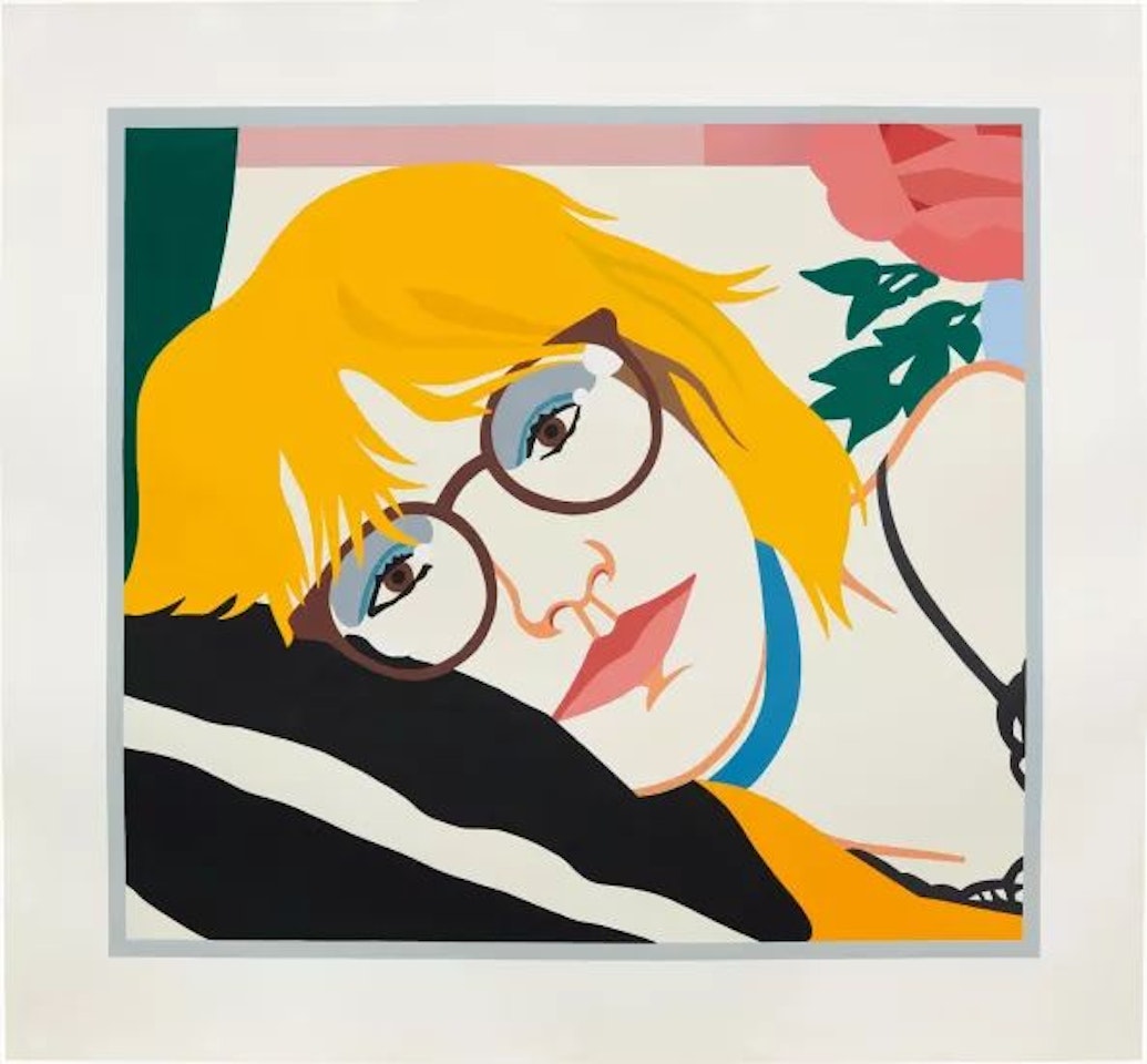 Four brown eyes under glass by Tom Wesselmann