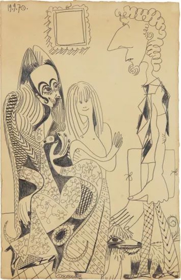 La famille de Piero Crommelynck by Pablo Picasso