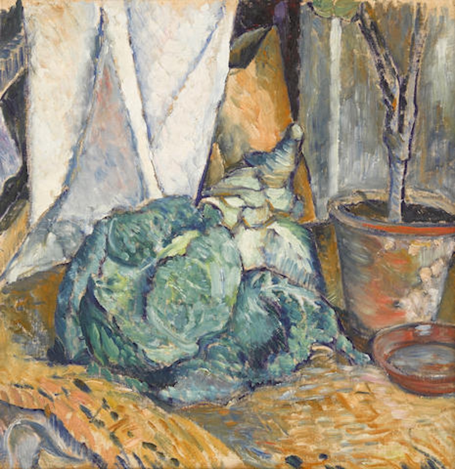Still life with cabbage by Mikhail Larionov