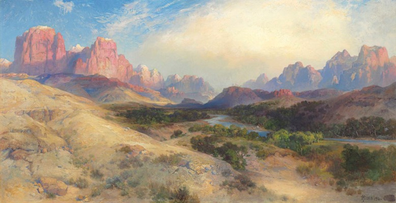 Zion Valley, South Utah by Thomas Moran