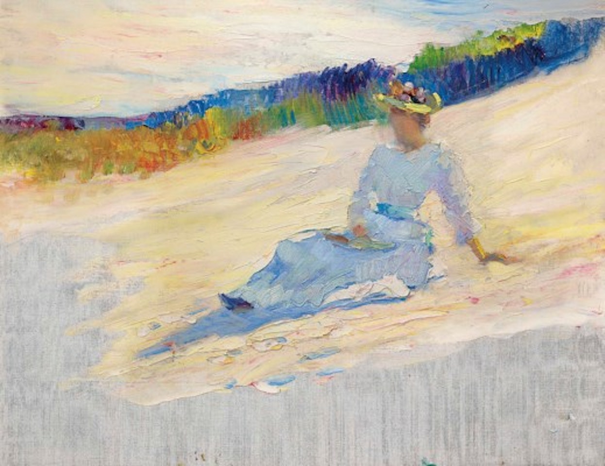 Sunlight, Girl on Beach, Avalon by Robert Henri