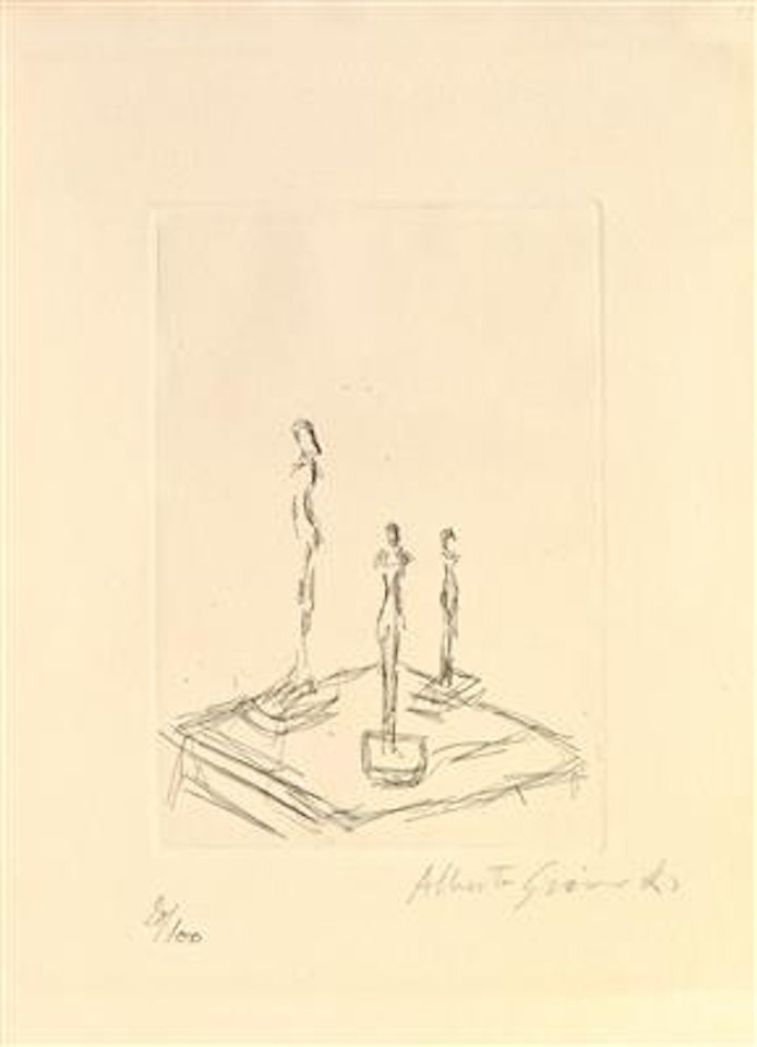 Trois figurines by Alberto Giacometti