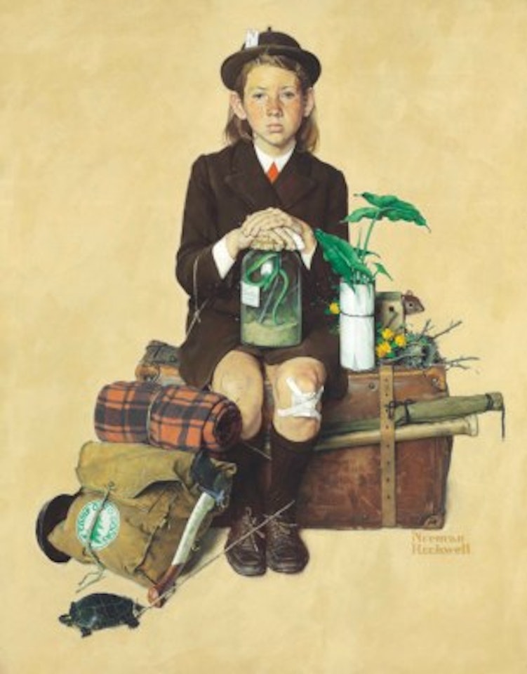 Girl Returning from Camp by Norman Rockwell