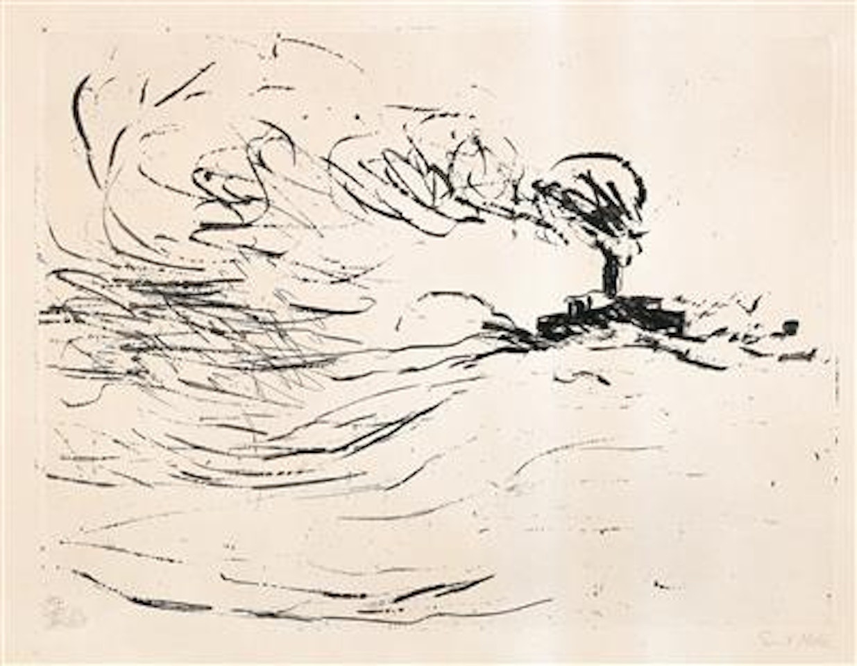 Dampfer (gr. hell) by Emil Nolde