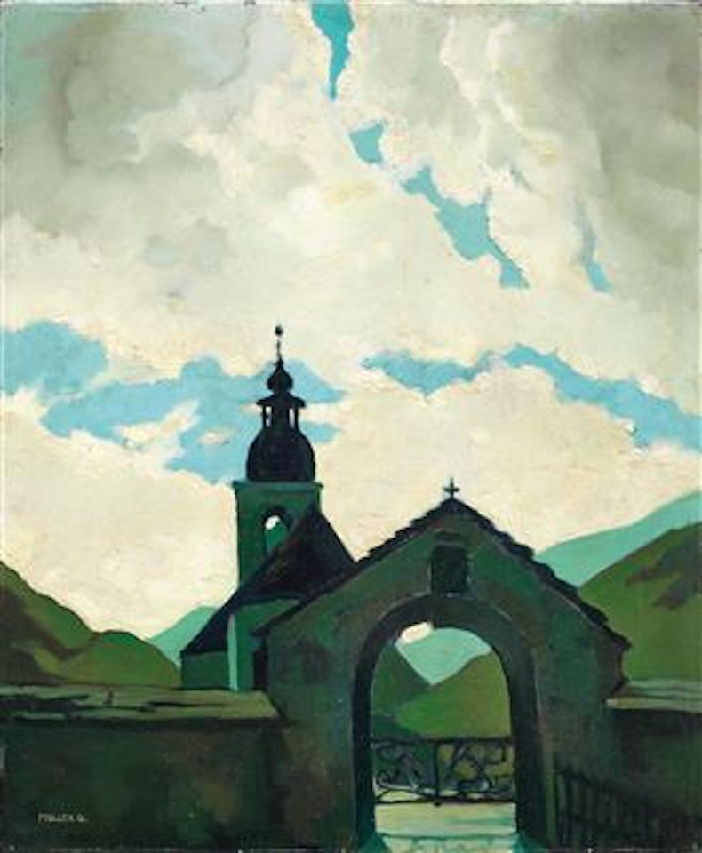 View on a church by Oskar Mulley