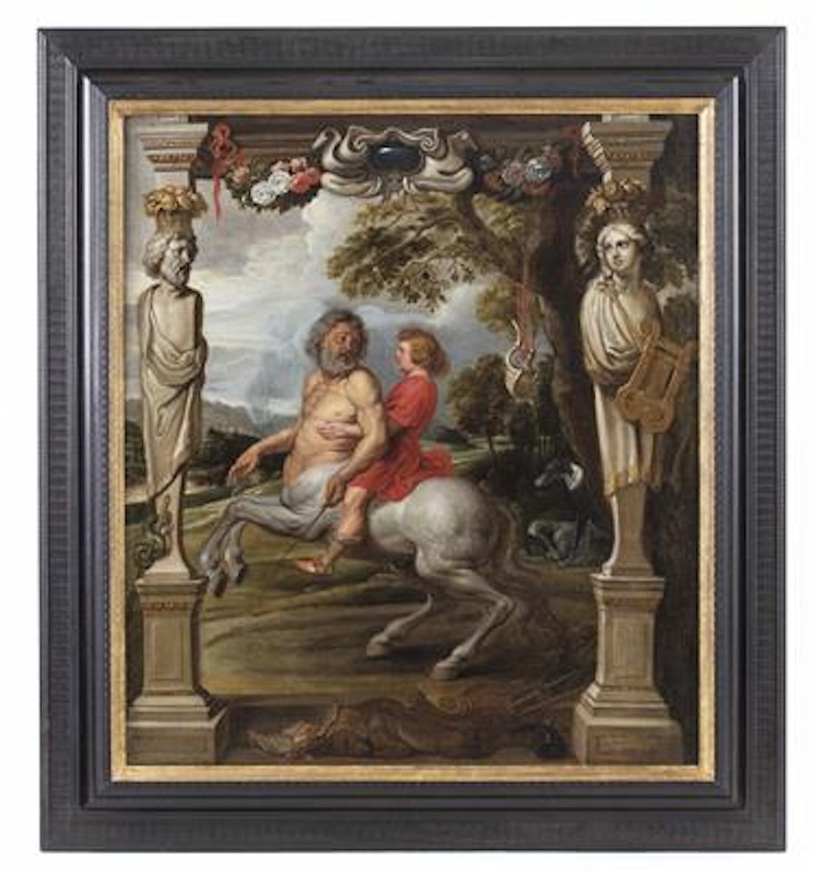 School Achill on the back of his teacher, the centaur Chiron by Peter Paul Rubens