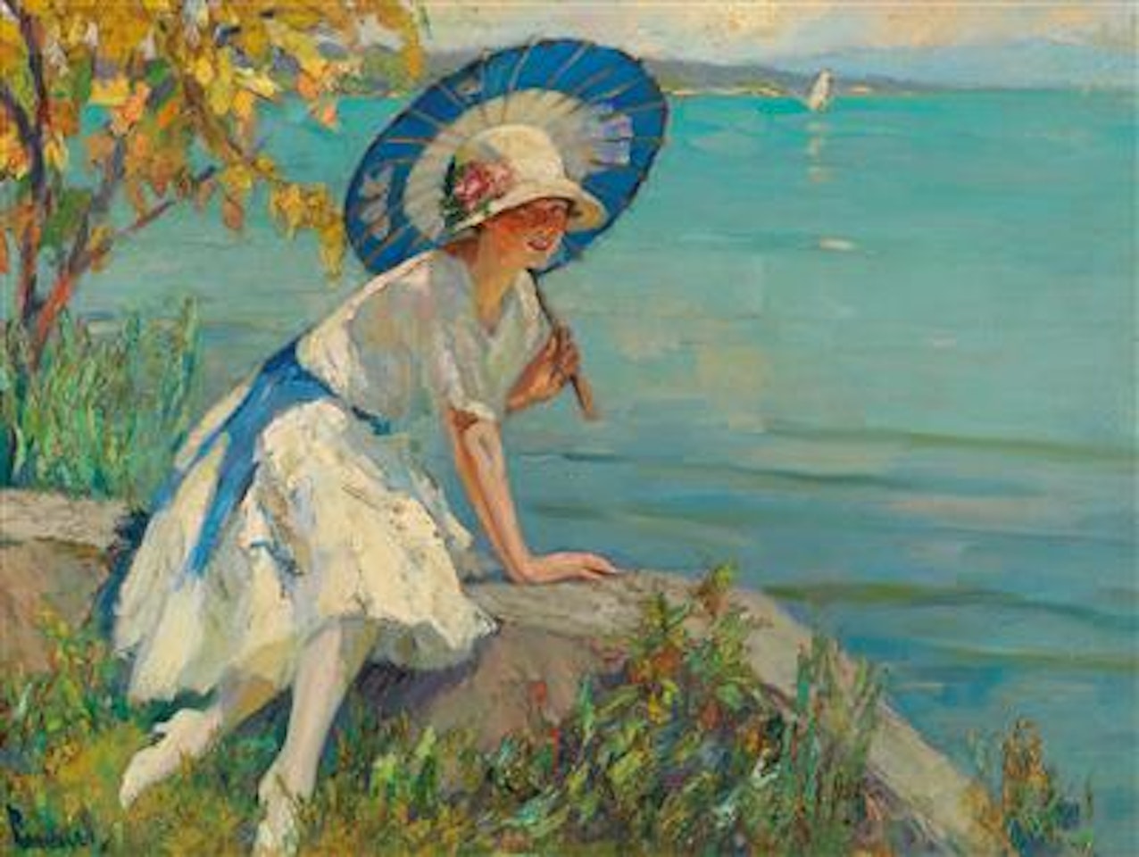 An der Seemauer (By the lake wall) by Edward Cucuel