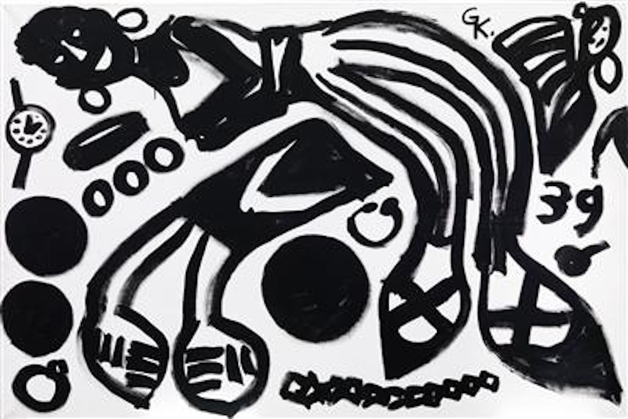 Untitled (39 äpfel yael und flo) by A.R. Penck