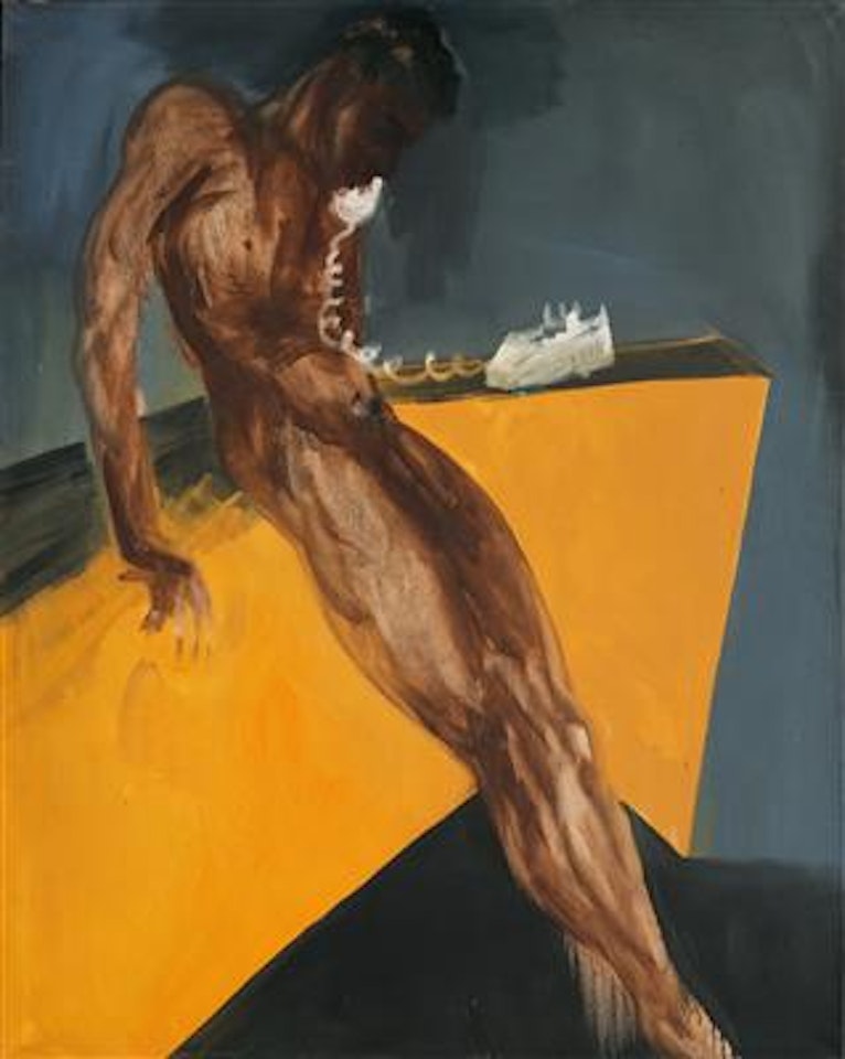 Desmond I-Phone call by Rainer Fetting