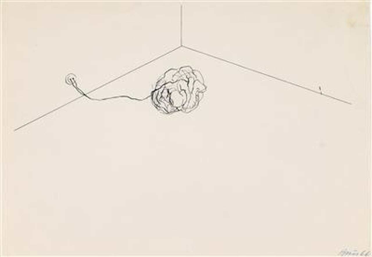 Untitled, action drawing by Gunter Brus