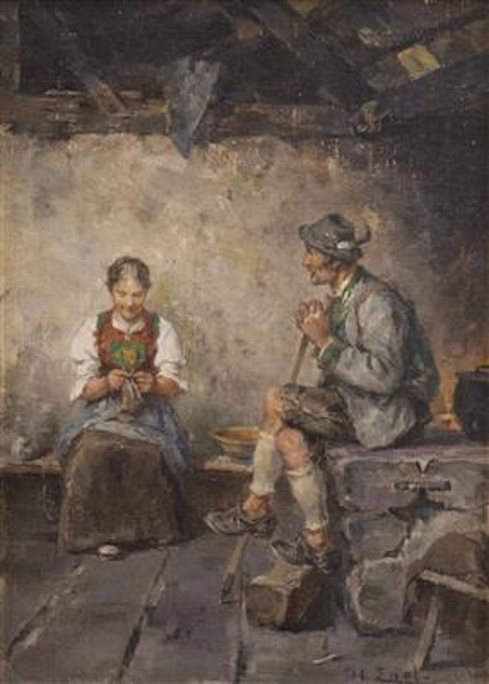 Dirndl and Bauer by Hugo Engl