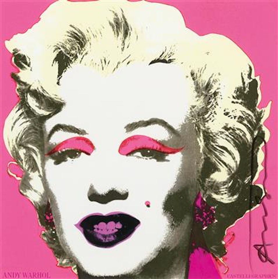 Marilyn - Invitation card for “Andy Warhol - a print retrospective 1963–1981, Castelli Graphics New York 21.11.-22.12. 81”, by Andy Warhol