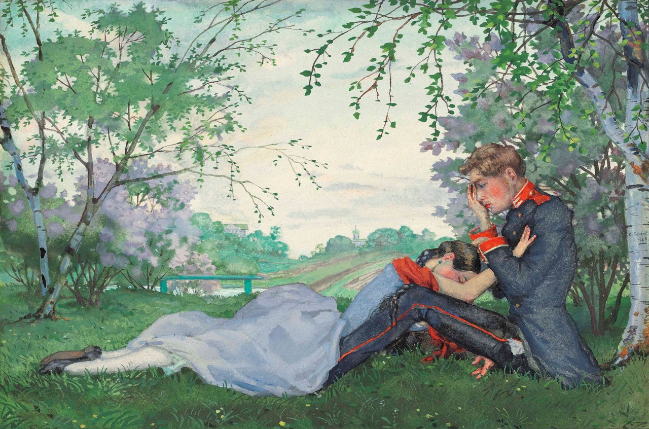 Pénible aveu by Konstantin Somov