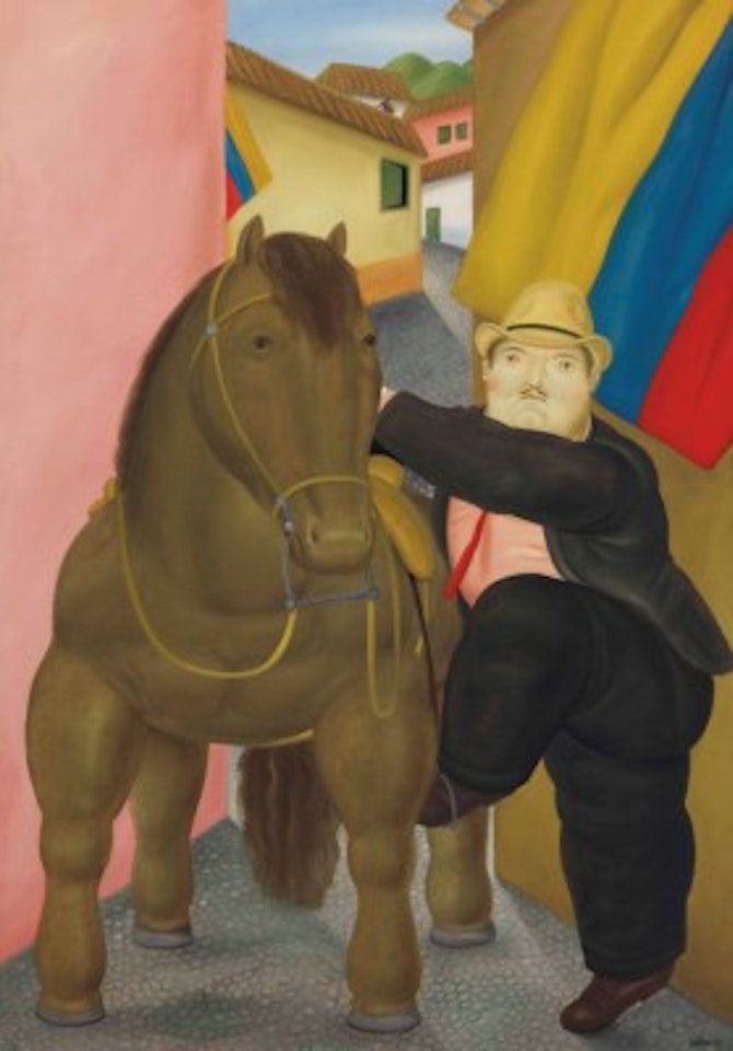 Man and Horse by Fernando Botero