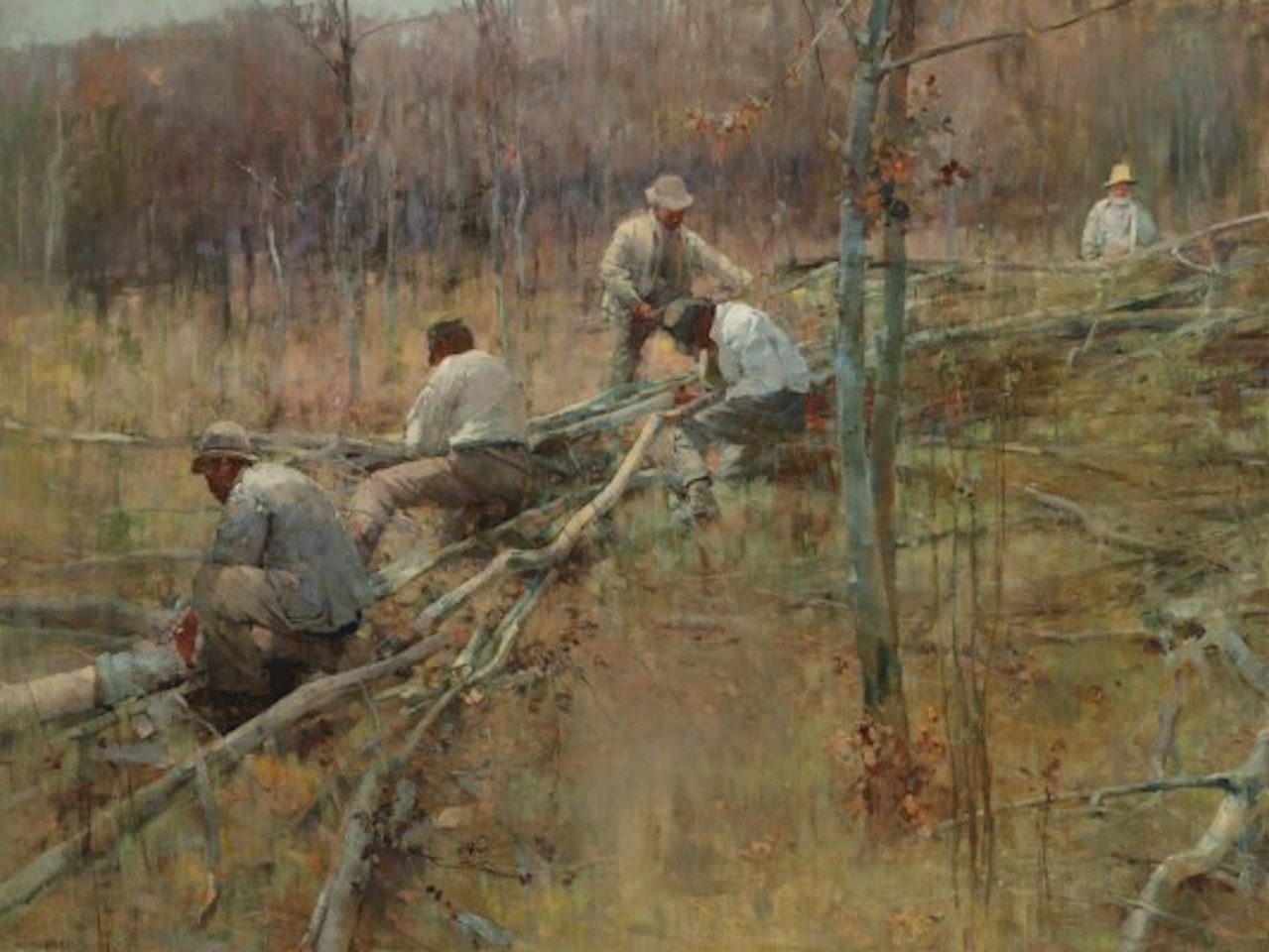 Bark stripping by Sir Frank Brangwyn