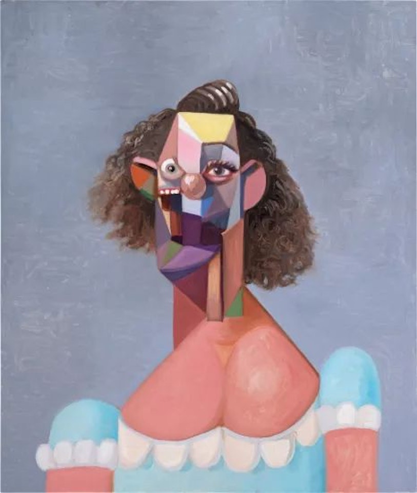 Young Girl with Blue Dress by George Condo