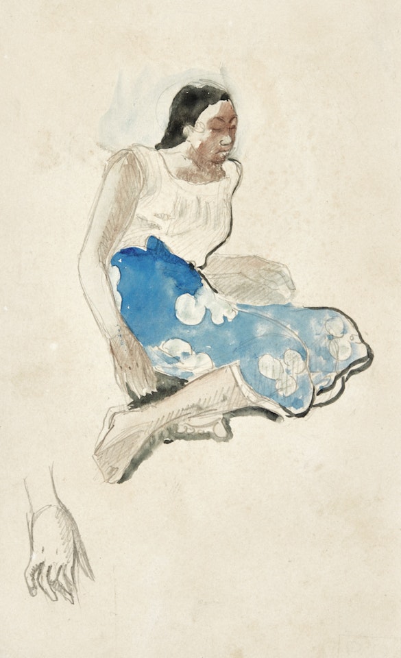 TAHITIENNE ASSISE by Paul Gauguin