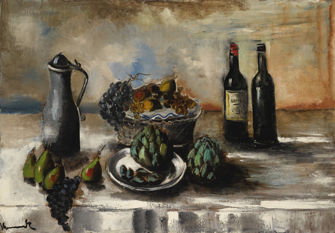 NATURE MORTE AUX ARTICHAUTS by Maurice de Vlaminck
