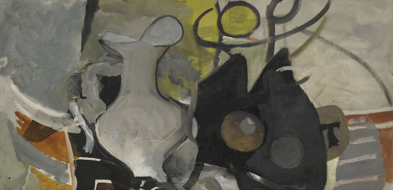 NATURE MORTE, POT ET FRUITS by Georges Braque