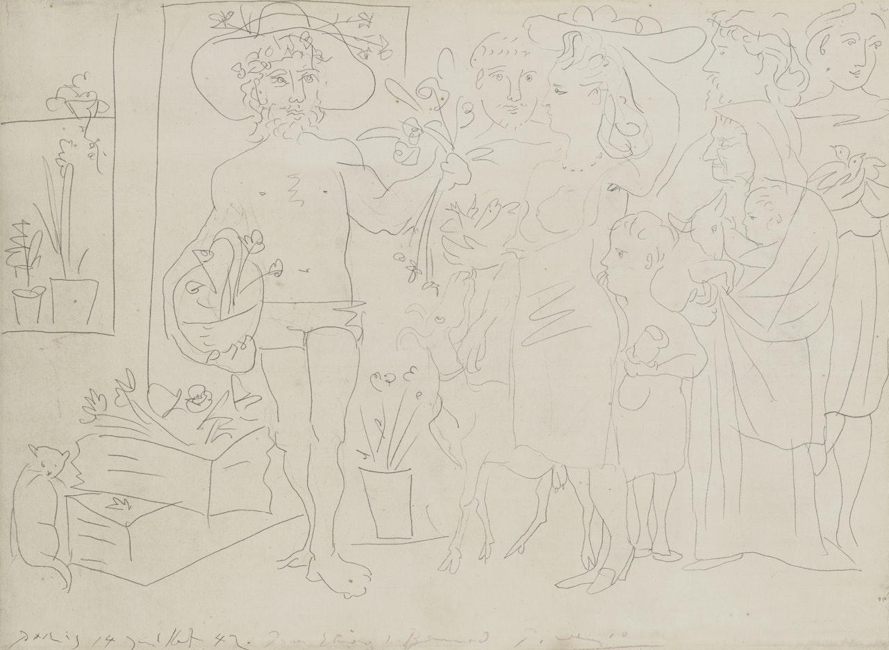 SCÉNE DE 14 JUILLET by Pablo Picasso