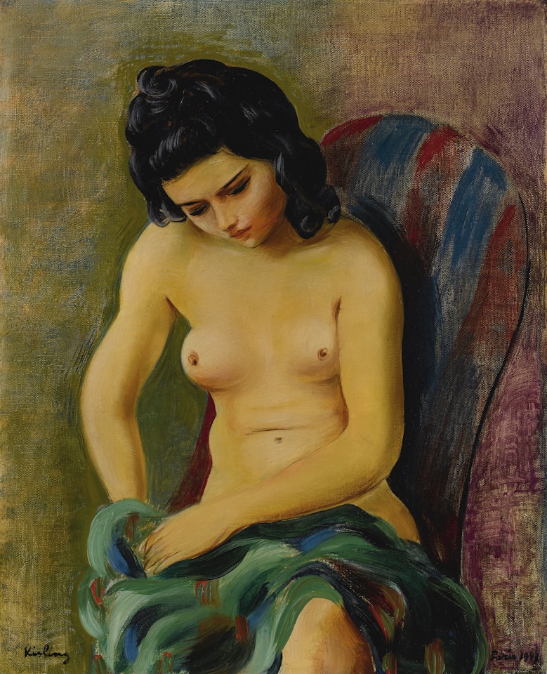 FEMME NUE ASSISE by Moïse Kisling