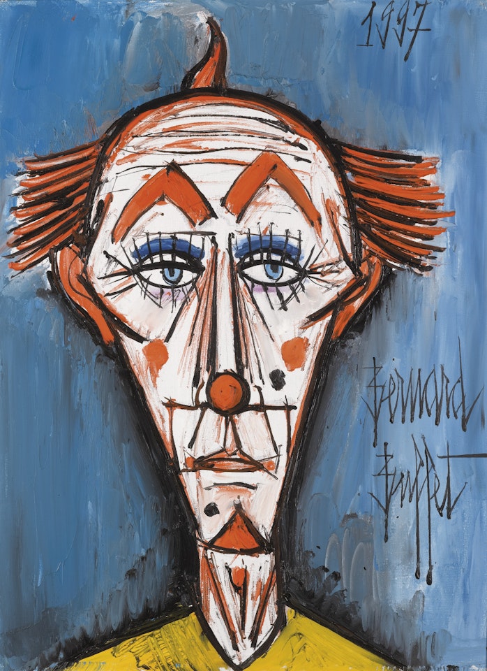 CLOWN FOND BLEU by Bernard Buffet