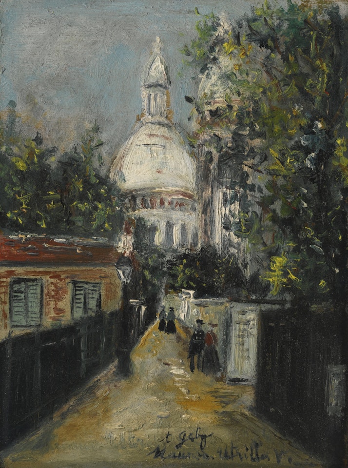 SACRÉ-COEUR DE MONTMARTRE, RUE DE LA BONNE by Maurice Utrillo